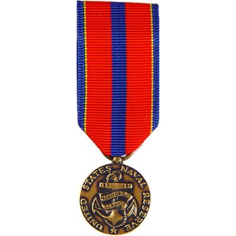 M2043 Mini Medal - USN, Reserve Merit Service - 2.25 in.