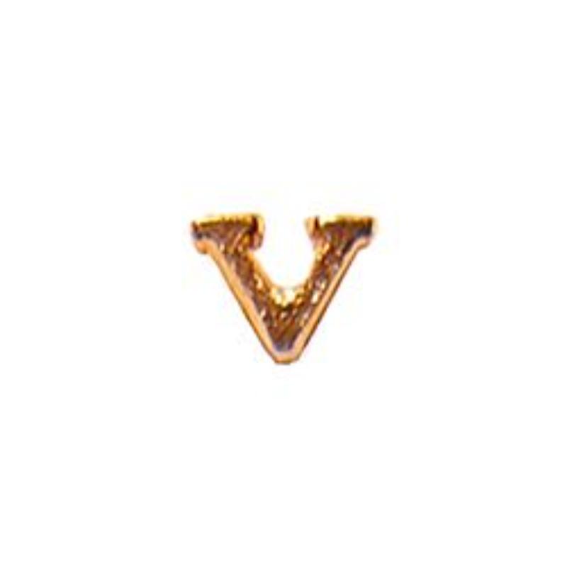 M7842 Dev-Letter V, Valorous Heroism 3rd Award - Gold - 0.25 in.
