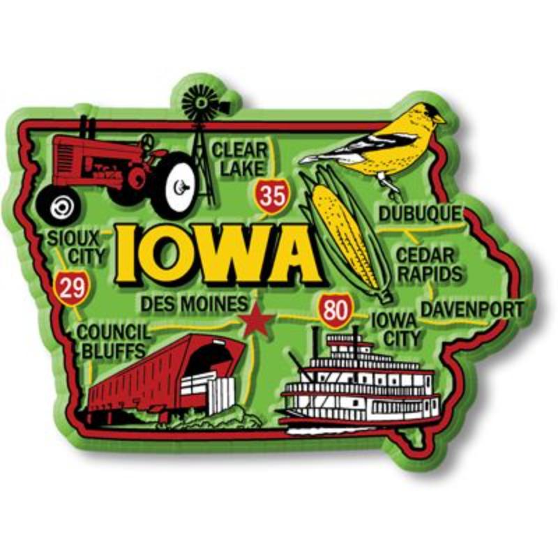 MG0016 Magnet - Iowa - 3 to 4 in.