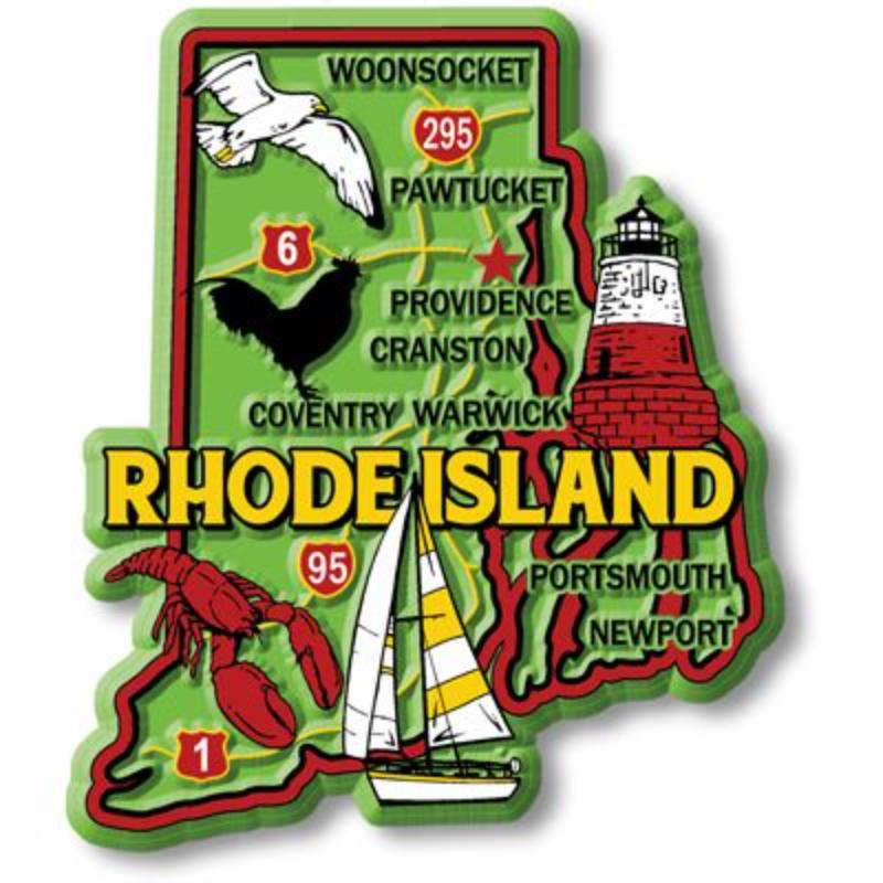 MG0040 Magnet - Rhode Island - 3 to 4 in.