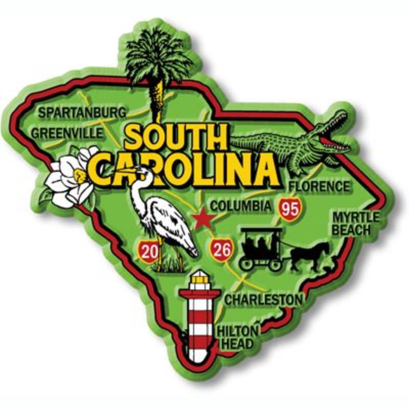 MG0041 Magnet - South Carolina - 3 to 4 in.