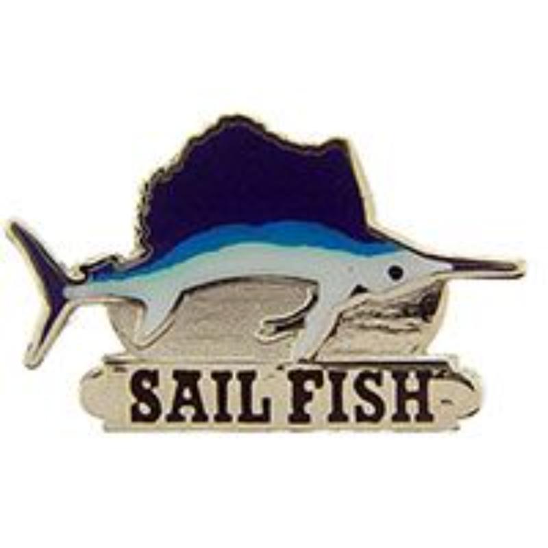P00270 Pin - Fish, Sailfish - 1 in.