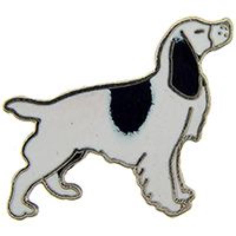 P00331 Pin - Dog, Cocker, English - White - 1 in.