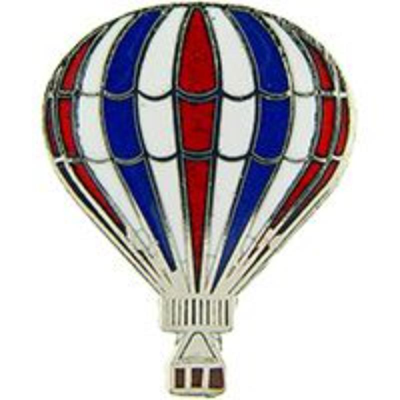 P00401 Pin - Hot Air, Blue & White - 1 in.