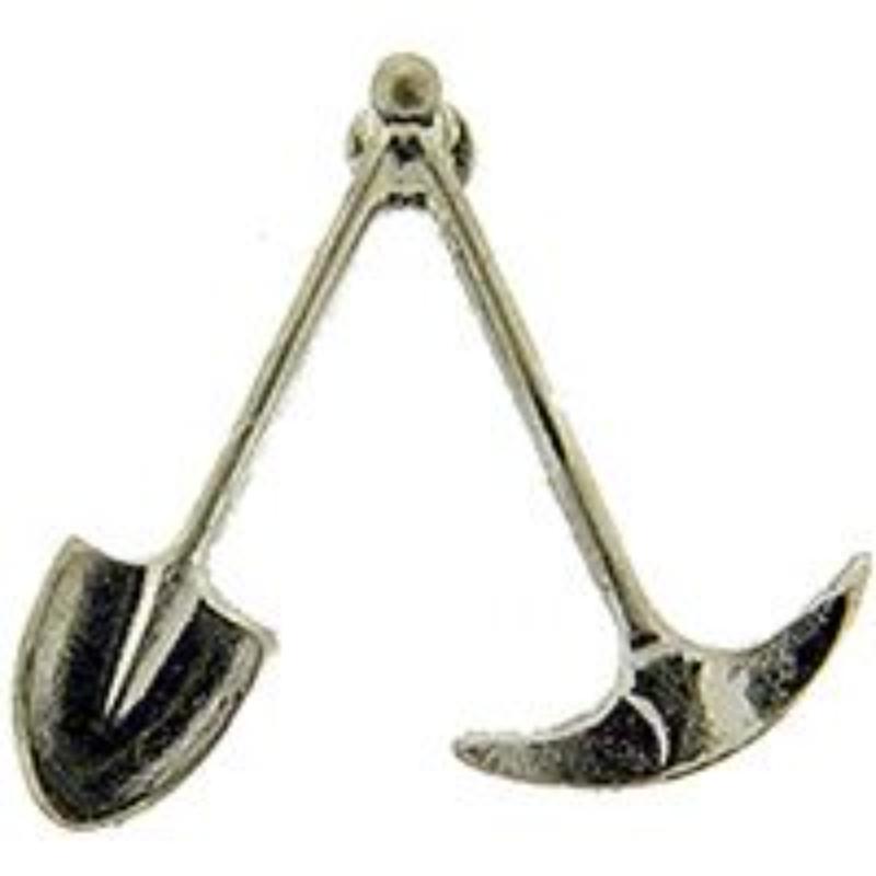 P00539 Pin - Pick & Shovel - Silver - 1 in.