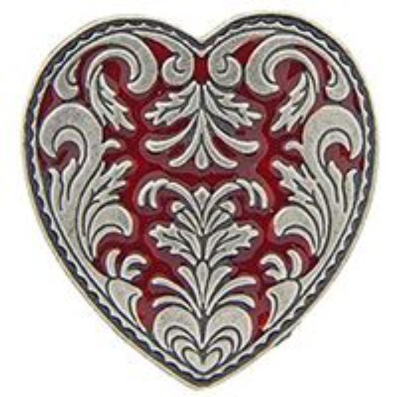 P00821 Pin - Hol, Heart, Single - 1 in.