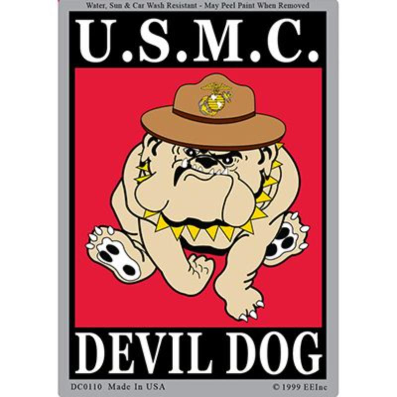 DC0110 Sticker - USMC, Devil Dog - 3 x 4.25 in.