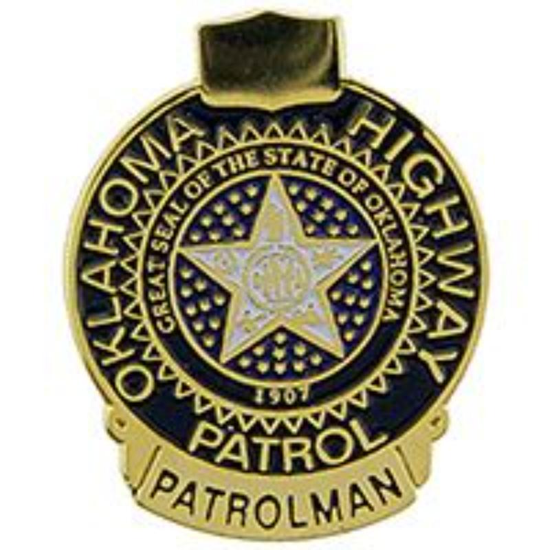 P02636 Pin - Police decal, Oklahoma - 1 in.
