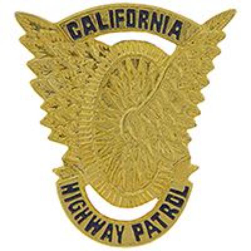 P02736 Pin - Police decal, CA - Motorcycle - 1.625 in.