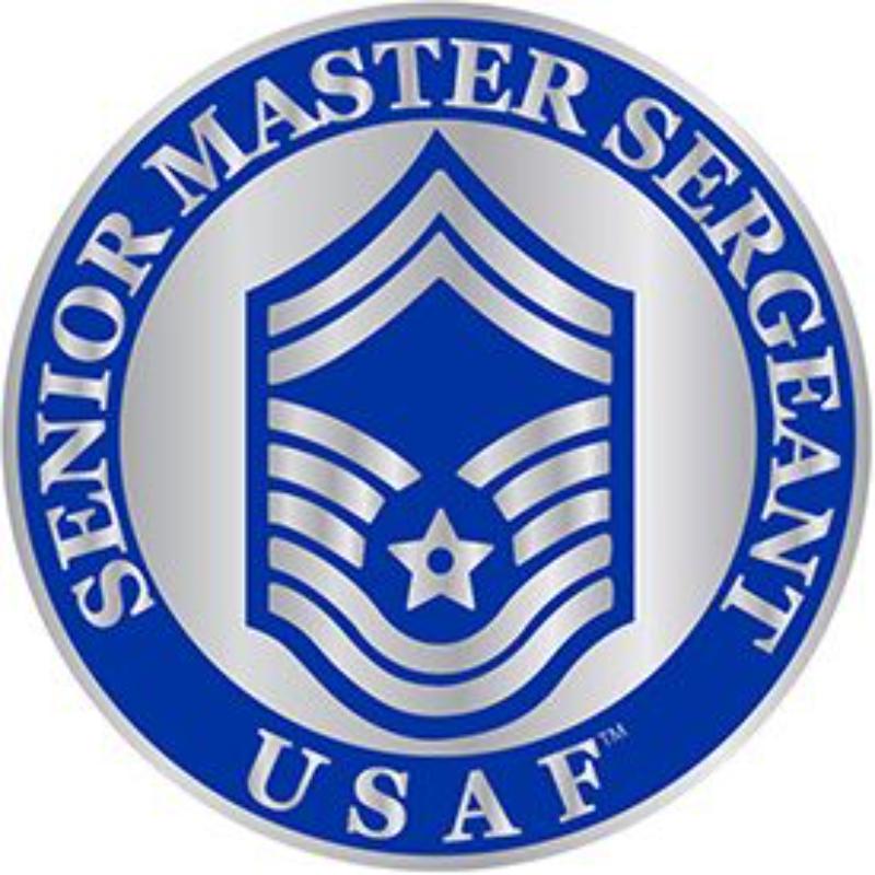 P03111 Rank - USAF, E8, Senior Master Sergeant - Large - 1.125 in.