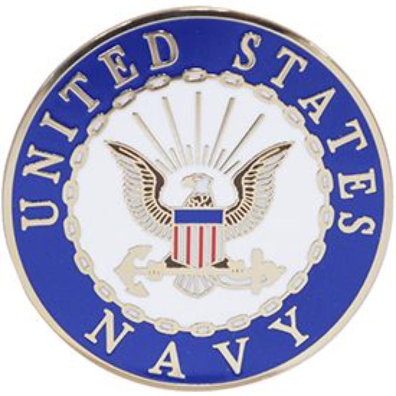 P03598 Pin - USN Logo E - Large - 1.5 in.