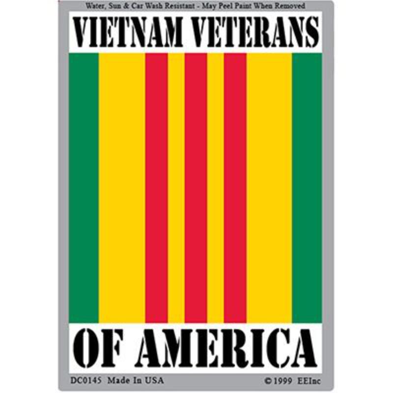 DC0145 Sticker - Vietnam, Veteran Ribbon - 3 x 4.25 in.