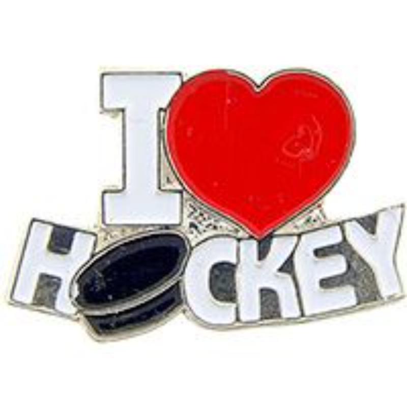 P03912 Pin - NHL, I Love - 1 in.