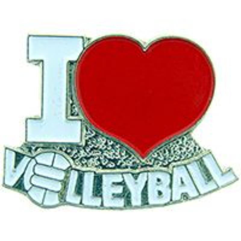 P03929 Pin - Volleyball, I LO - 1 in.