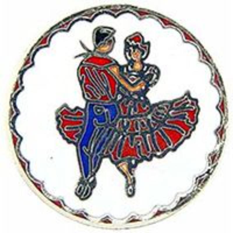 P05235 Pin - Square Dance - 1 in.