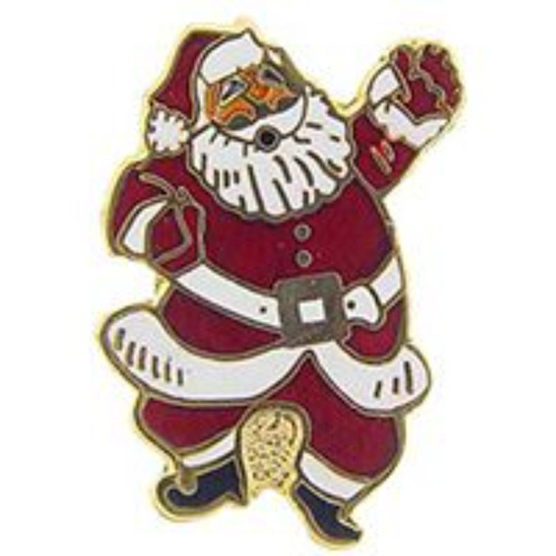 P05267 Pin - Hol, Xmas, Santa Claus - 1 in.