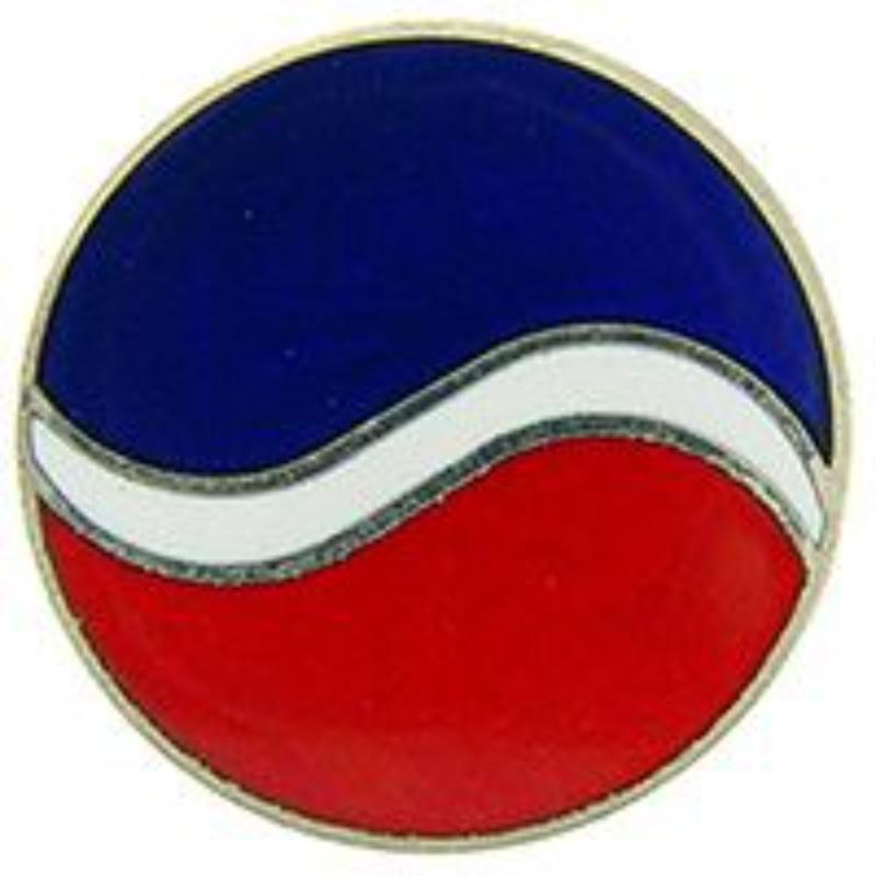 P05645 Pin - Car, Studebaker, Logo - Red, White & Blue - 1 in.
