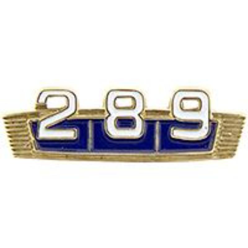 P06258 Pin - Car, Number 289 - 1 in.