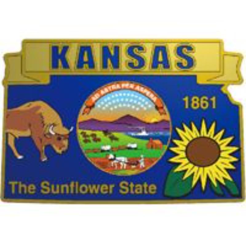 P09217 Pin - Kansas - 1.625 in.