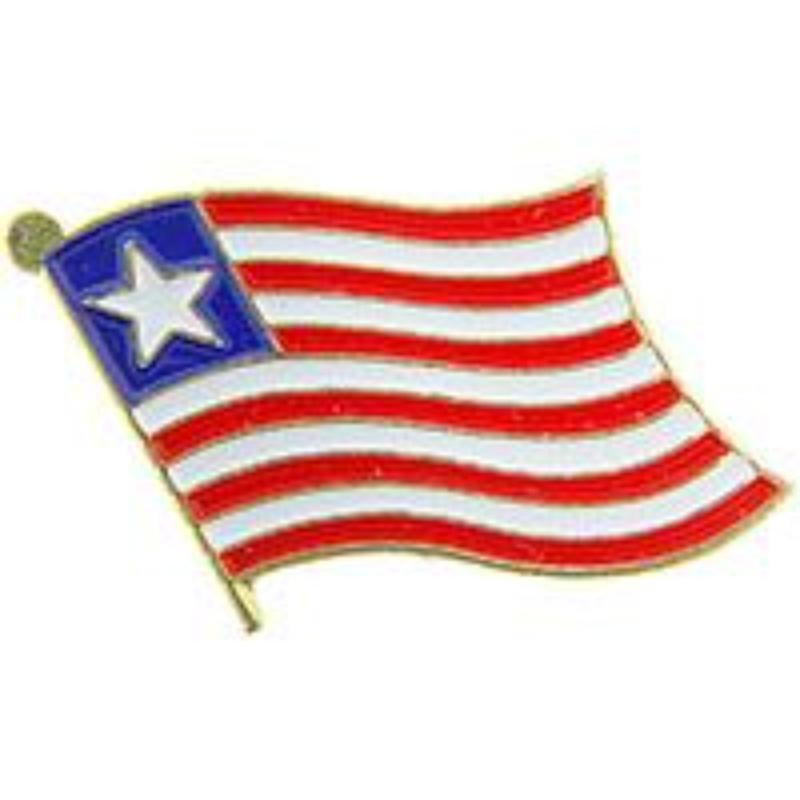 P09566 Flag Pin - Liberia - 1.625 in.