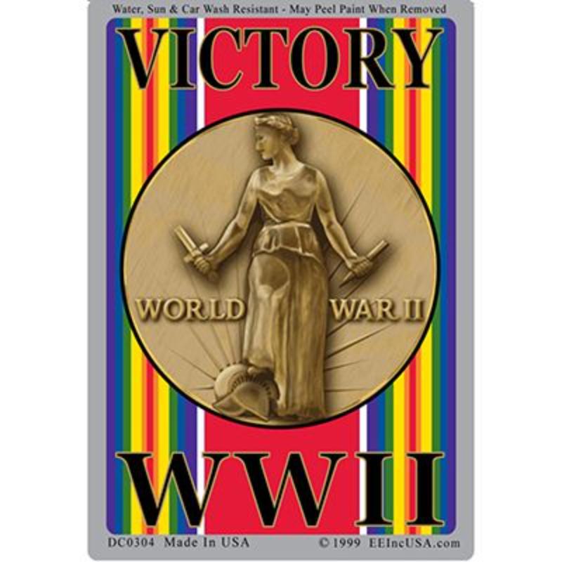 DC0304 Sticker - World War II, Victory - 3 x 4.25 in.