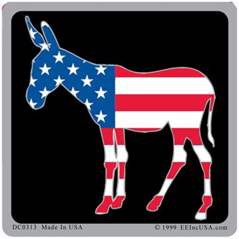 DC0313 Sticker - Party, Democrat - 3 x 4.25 in.