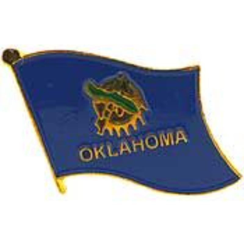 P09937 Flag Pin - Oklahoma - 1.625 in.