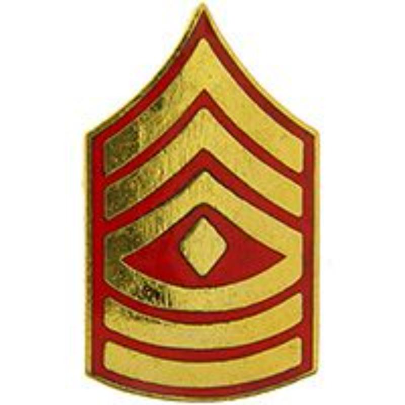 USMC E8 1st Sergeant Rank Insignia - Clear - 0.75 in. Wide - Durable Design