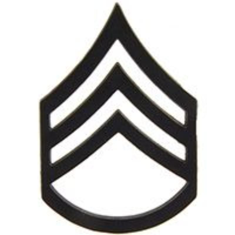 P12753 Rank - Army, E6, Staff Sergeant - 0.81 x 1.25 in.