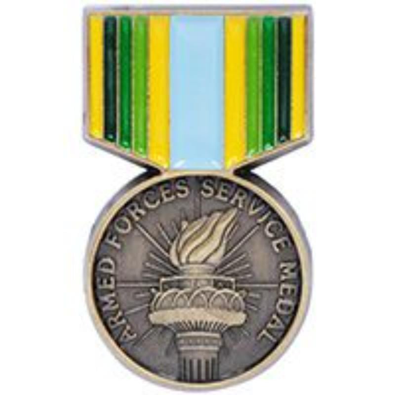P13777 Pin - Medal, Armed Force Service - 1.181 in.