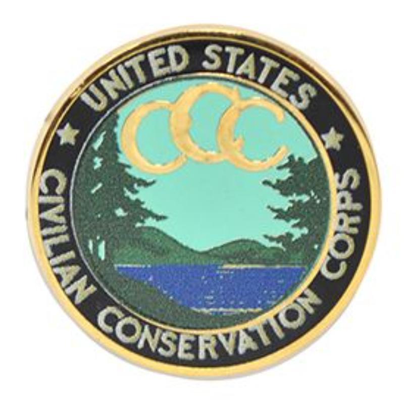 P14170 Pin - decal, Civil.Consv.Corps - 1 in.