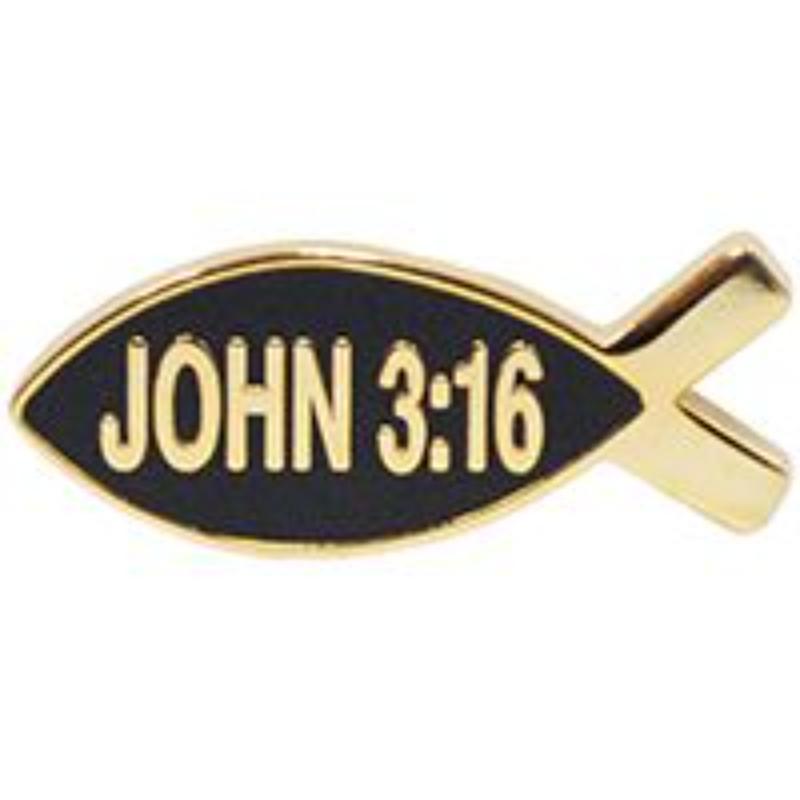 P14272 Pin - Religious, John 3-16 - 1.25 in.