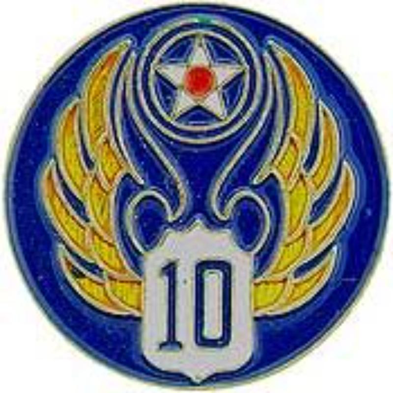 P14695 Pin - USAF, 10th - 1 in.