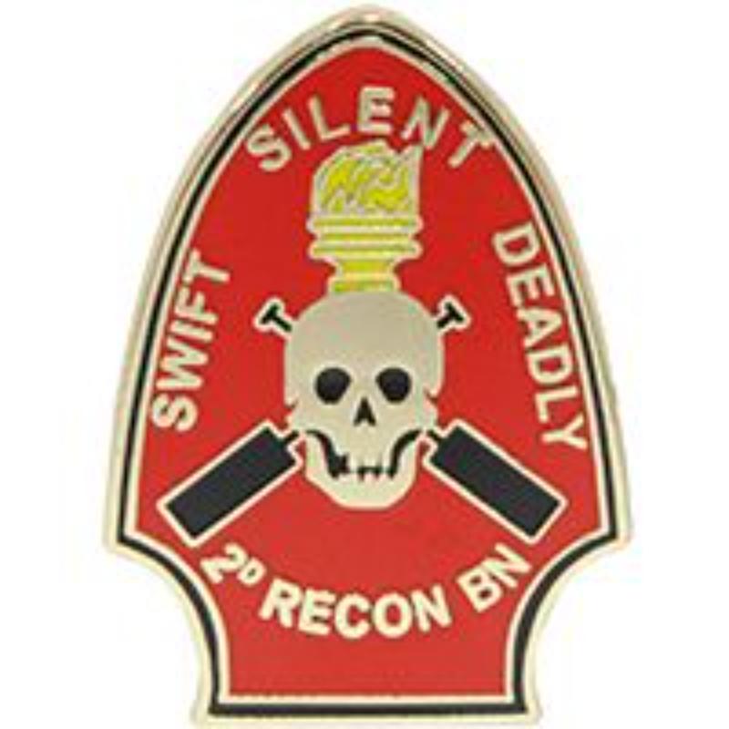 P14726 Pin - USMC, 2nd Recon Battalion - 1.625 in.