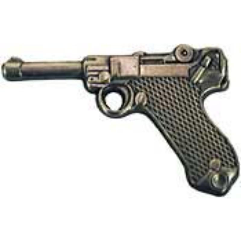 P14779 Pin - Gun, 9 mm Luger - Pewter - 1.25 in.