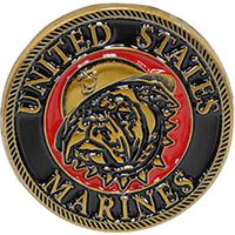 P14786 Pin - USMC, Bulldog, 3D - 1 in.