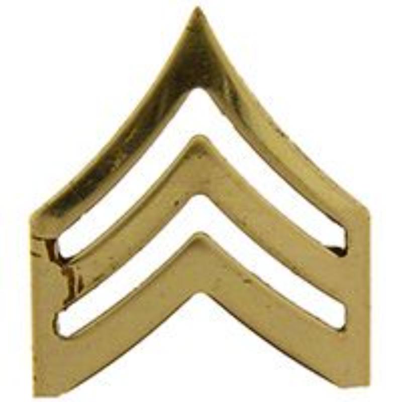 P14886 Rank - Army, E5, Sergeant - Gold - 0.81 x 0.94 in.