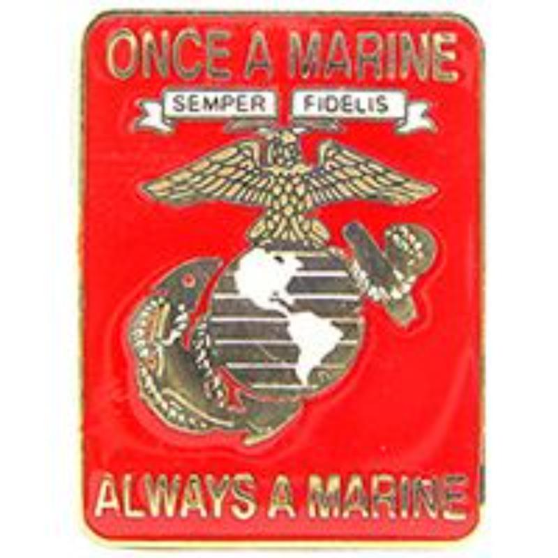 P14898 Pin - USMC, Once A Marine - 1.125 in.