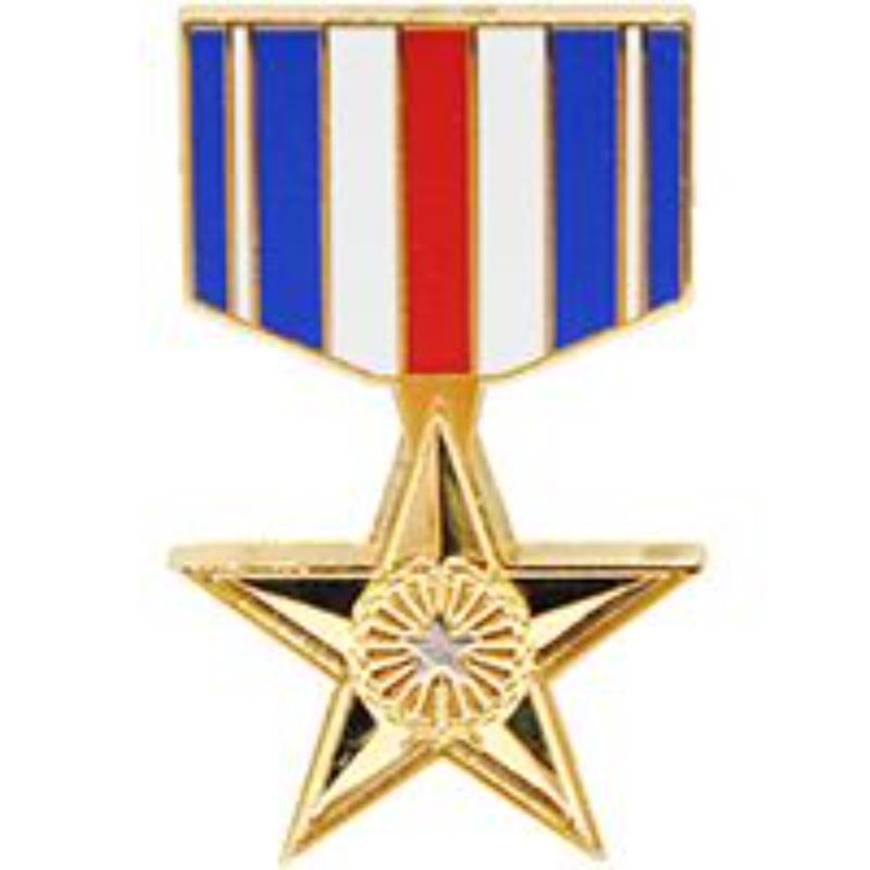 Silver Star Medal Pin - 1.181 in. - Durable Military Design