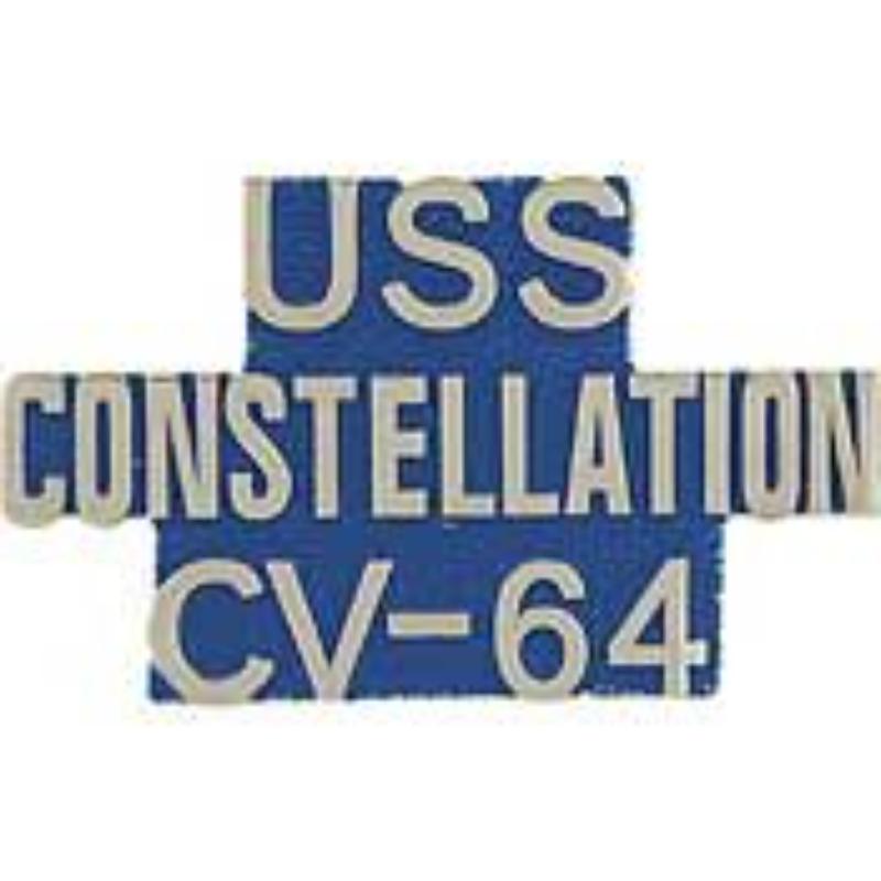 P14969 Pin - USS, Constellation - Script - 1.25 in.