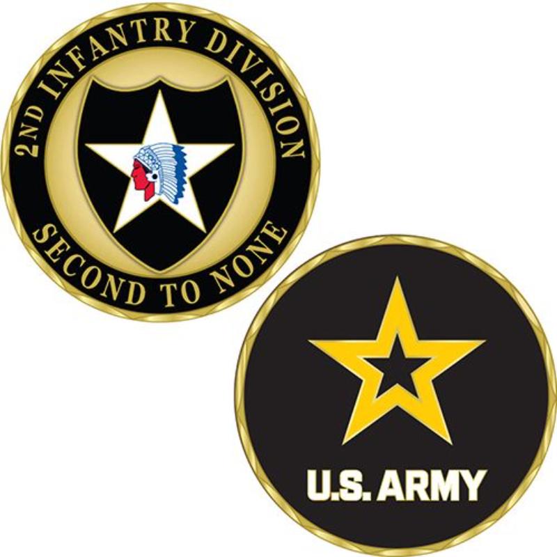 CH1051 Challenge Coin - Army, 2nd Infantry Division - 1.75 in.
