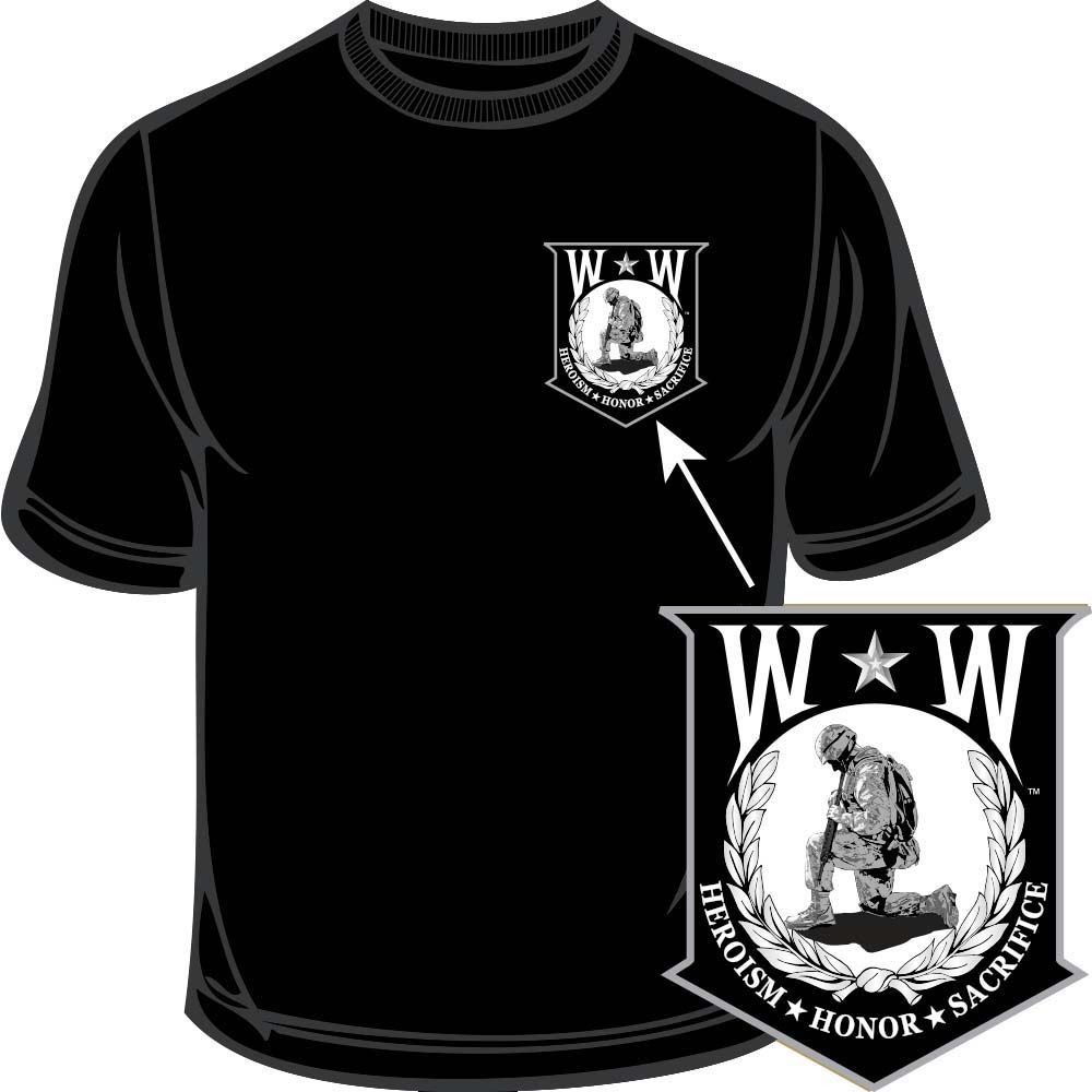 CS1022 T-Shirt - Wounded Warrior, Freedom - Black