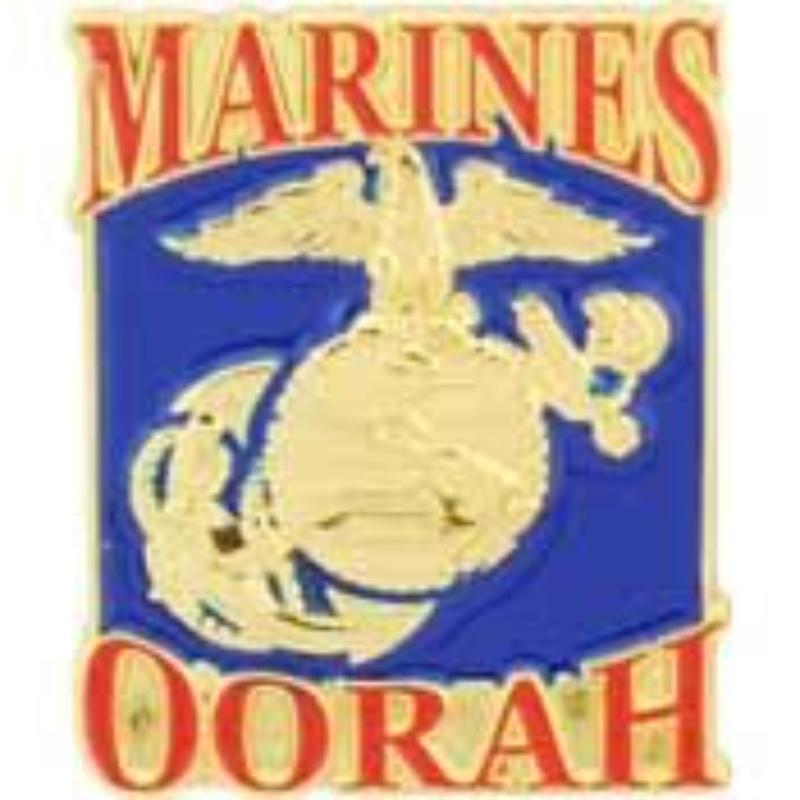 P12193 Pin - USMC, Oorah decal - 1.125 in.