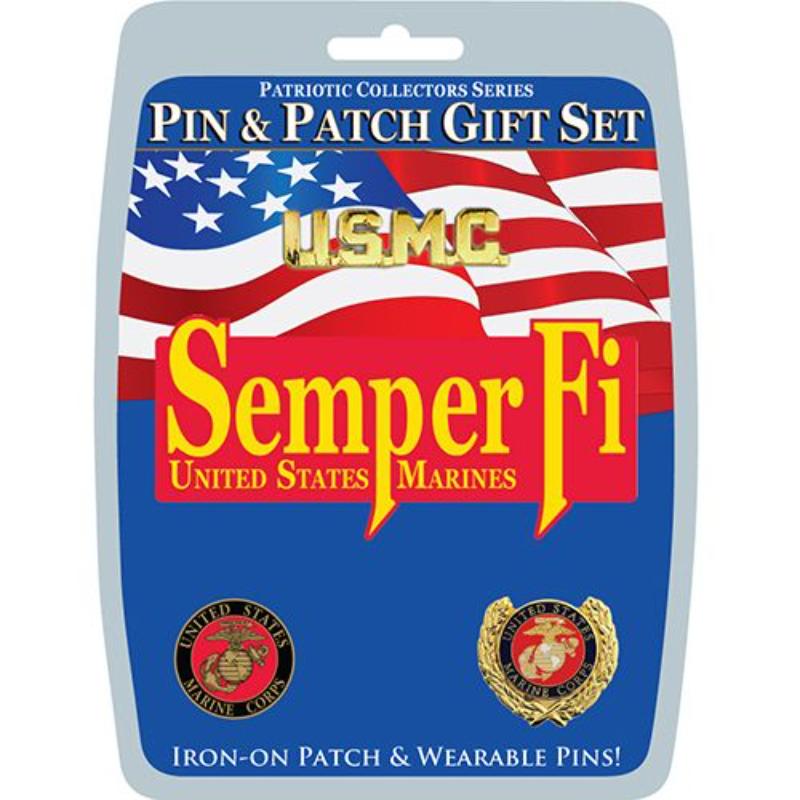 Picture of Eagle Emblems DIS0011 Gift Set - U.S.Marines Semper FI - 3 Pins & 1 Patch