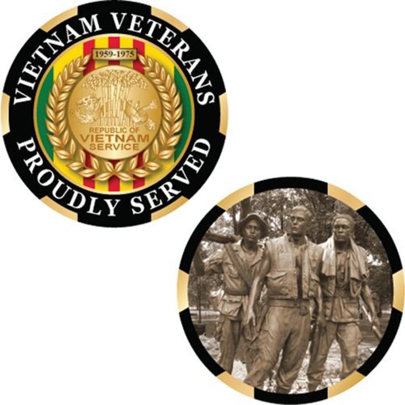 CH3402 Challenge Coin - Vietnam Veteran - 1.75 in.