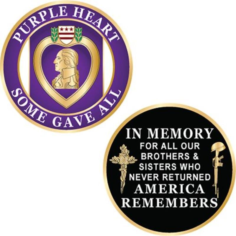CH3417 Challenge Coin - Purple Heart - 1.75 in.