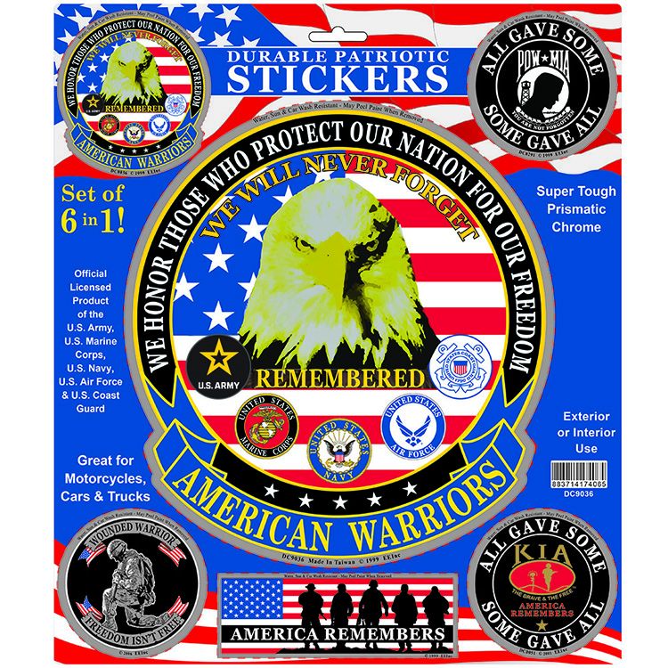DC9036 Sticker - American Warriors - Set of 6