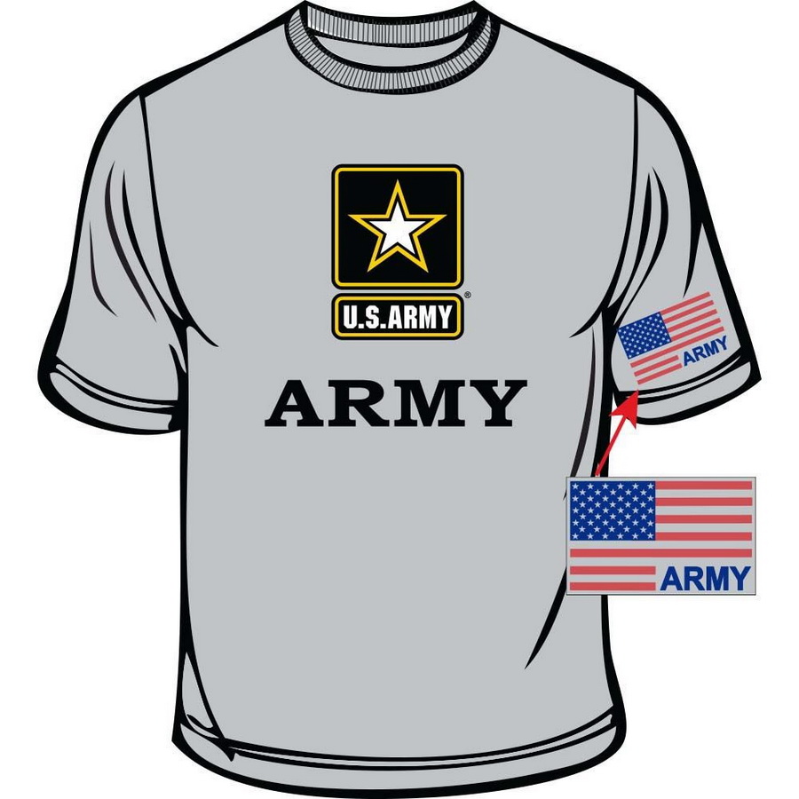 CS0115 T-Shirt - US Army RW&B, Heather