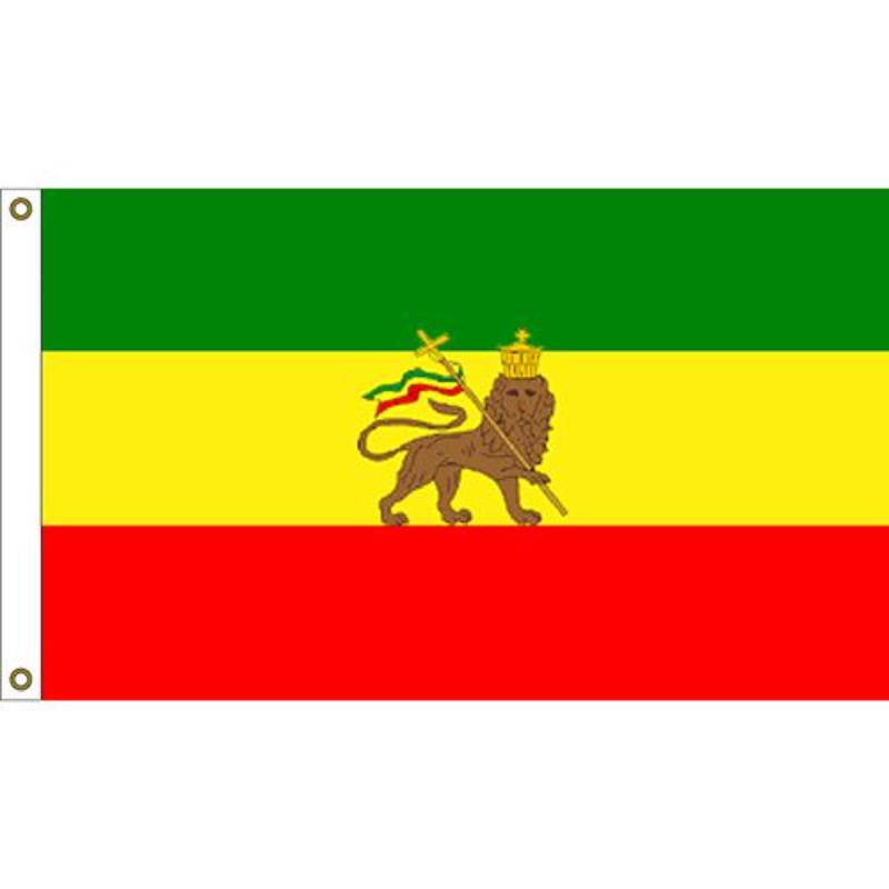 F1031 Flag - Ethiopia Lion - 3 x 5 ft.