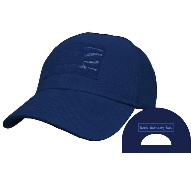 CP00028 Cap - Tactical Operations - Brushed Twill - Cloth Hook & Eye Closure, Navy Blue - Medium
